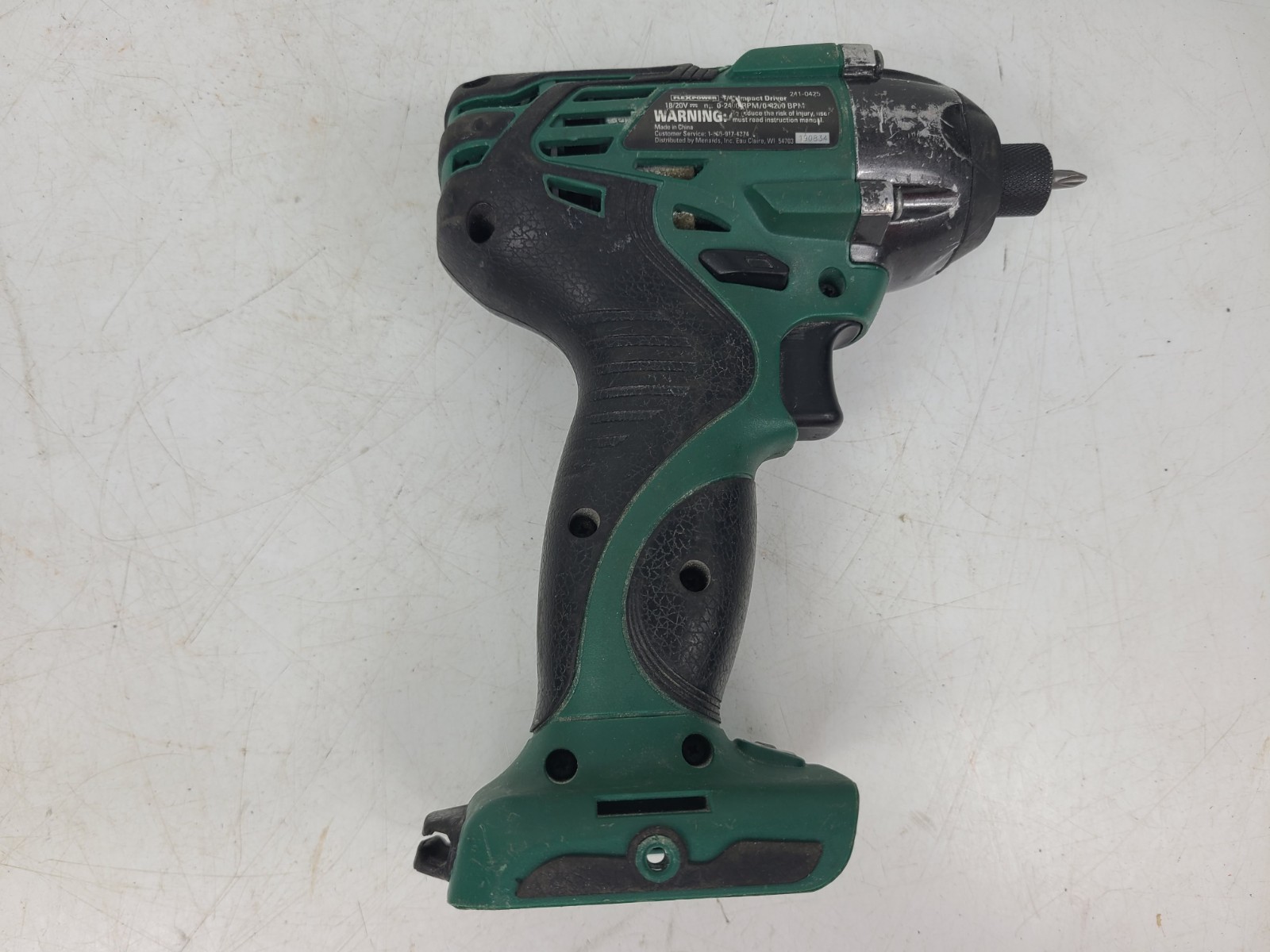 Masterforce 20V Cordless 1/4&Prime; Impact Driver 241-0425 Charger & Battery (TESTED)