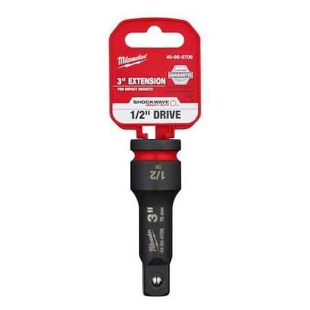Milwaukee Tool 49-66-6706 Shockwave Impact Duty 1/2 In. Drive 3 In. Extension