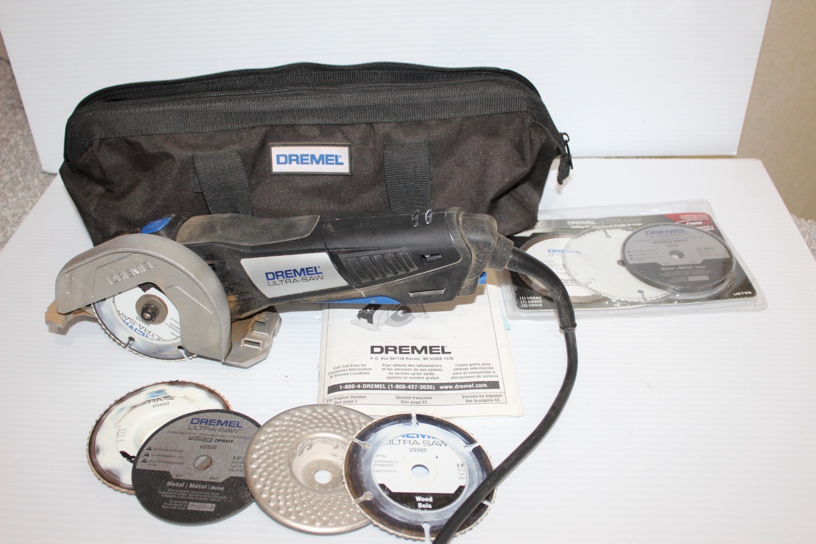 Dremel US40 7.5 Amp 4&Prime; Ultra-Saw 120v Corded Circular Saw Tool w Blades and Bag