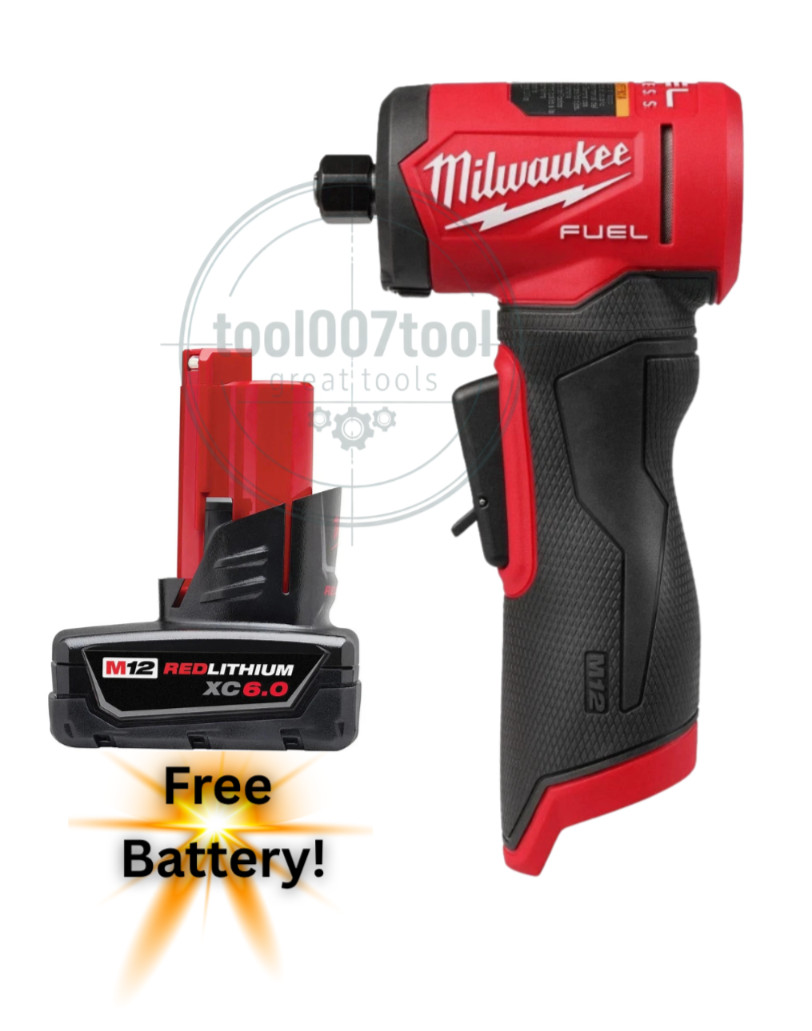 Milwaukee 3485-20 M12 FUEL 1/4&Prime; Right Angle Die Grinder W/ Free Battery 6.0 M12