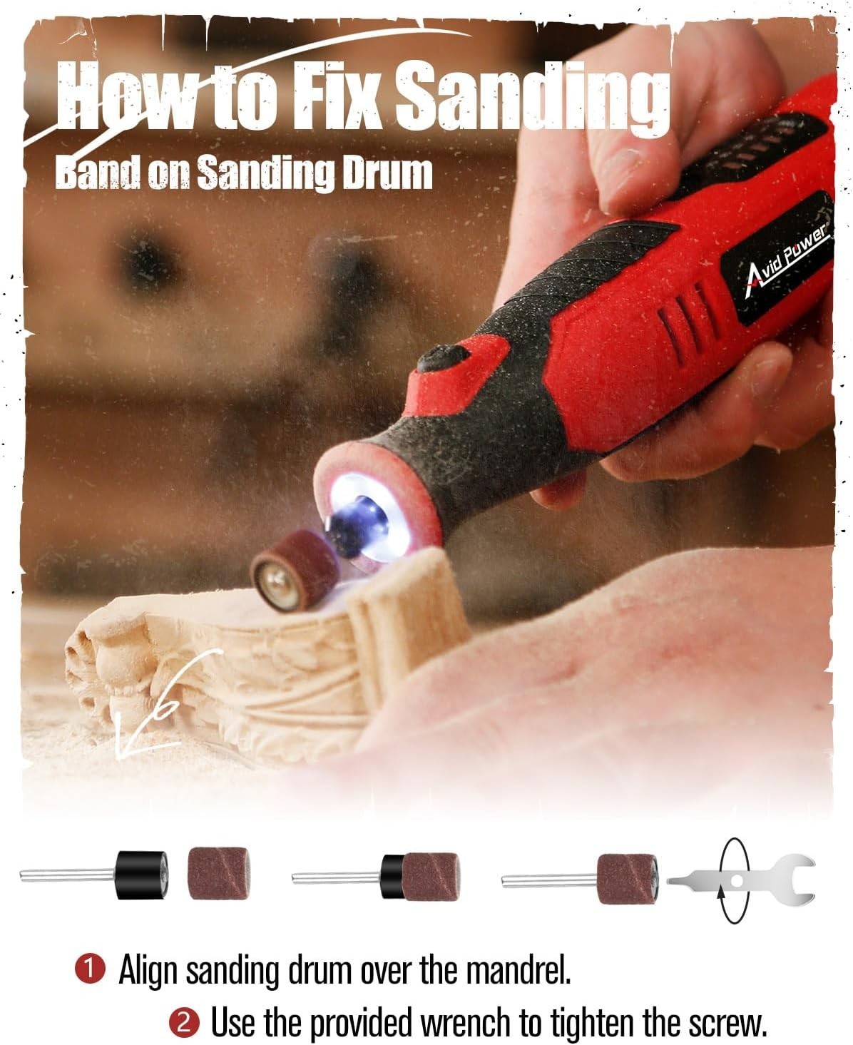 Lightweight Cordless Rotary Tool with 5 Speeds & Ergonomic Grip – 60 Accessories
