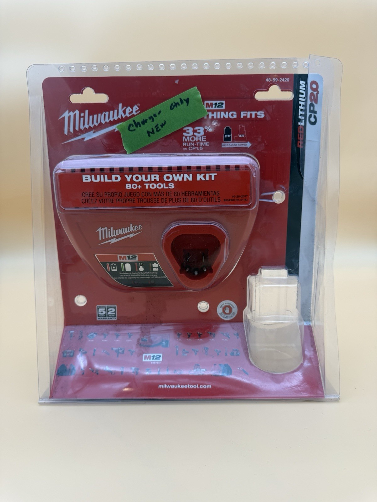 Milwaukee M12 OEM Battery Charger Genuine 48-59-2401 Lithium-Ion 12 Volt 12V