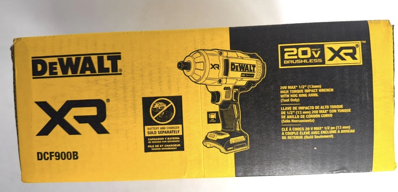 [BRAND NEW] (DCF900B) DEWALT 20V High Torque Impact Wrench With Hog Ring Anvil