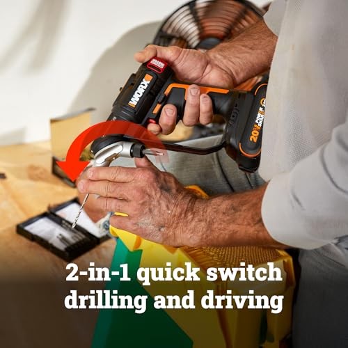 Cordless Drill Driver WORX 20V Brushless 85 Bits PowerShare