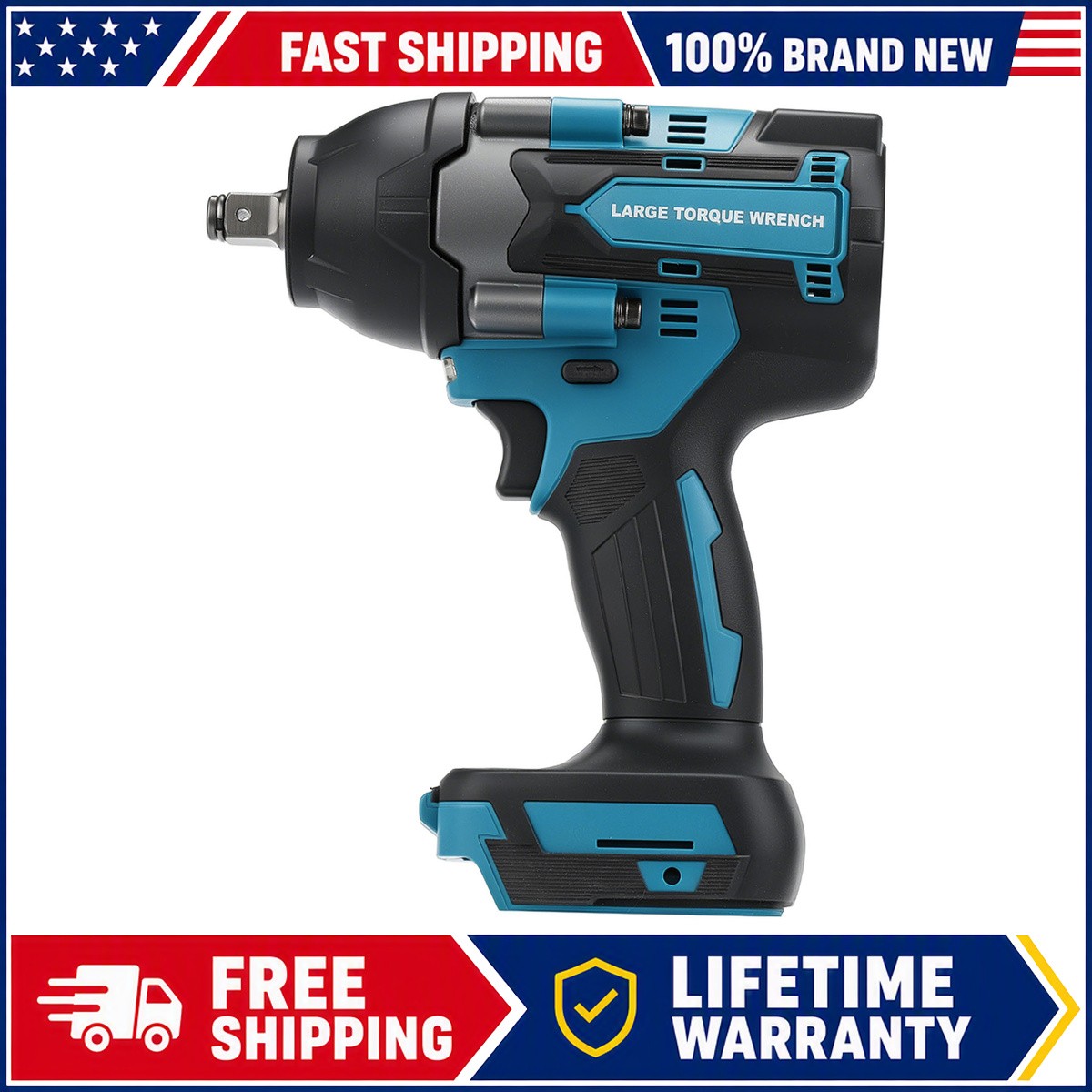 800N.m Cordless Impact Wrench for Makita 20V Battery 1/2&Prime; High Torque No Battery