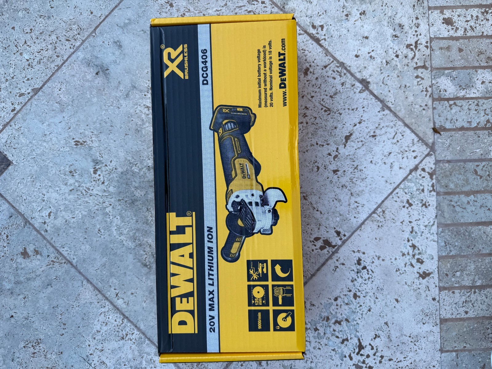 Dewalt DCG406 125MM 9000RPM Brushless Angle Grinder Cordless Cutting Machine