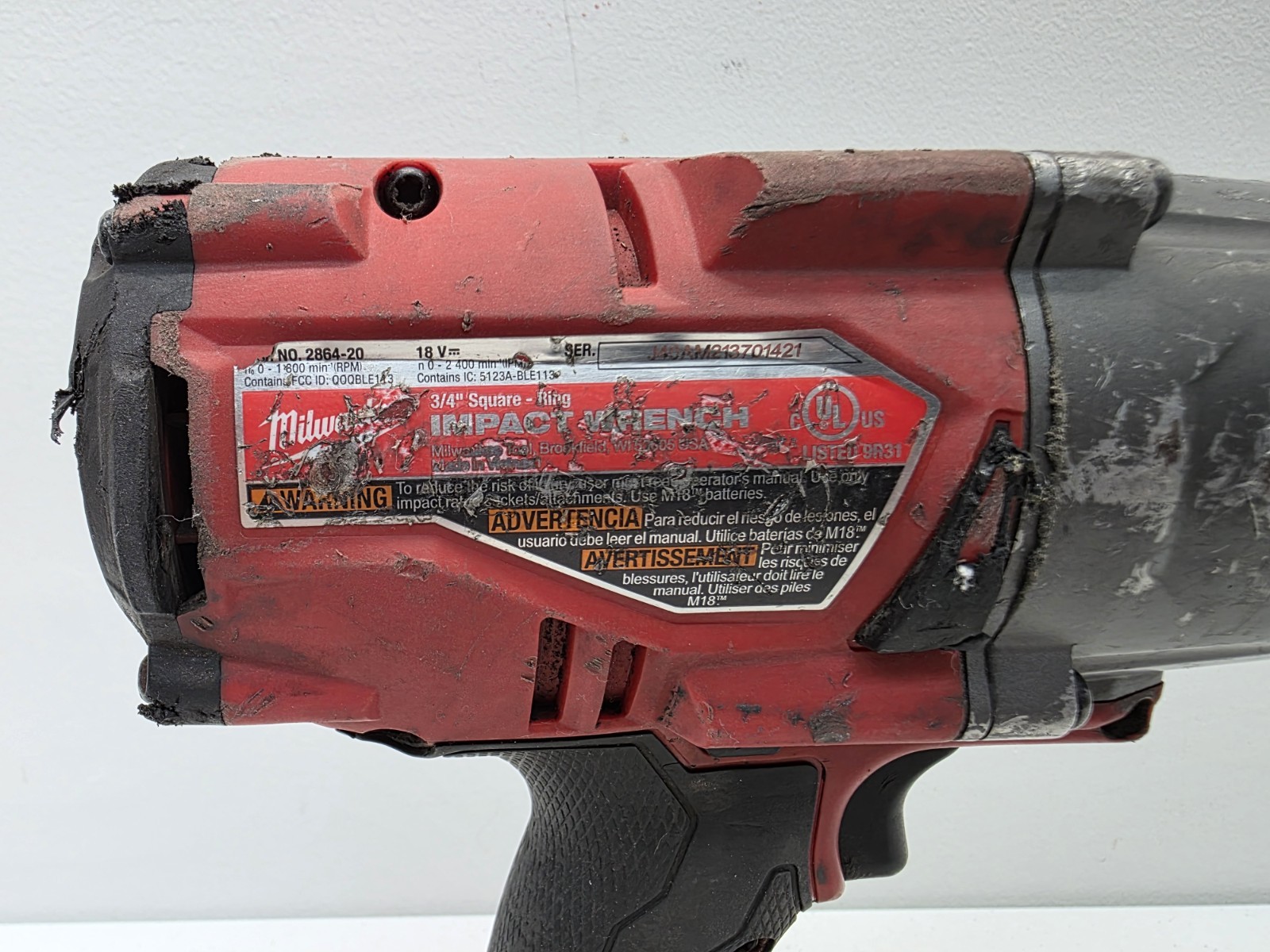 Milwaukee 2864-20 18V Li-Ion Cordless 3/4&Prime; Square Ring Impact Wrench