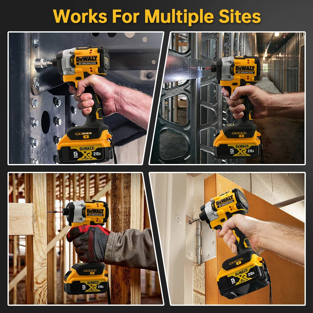 20V Brushless Cordless Screwdriver Lightweight Impact Drill Portable Power Tool