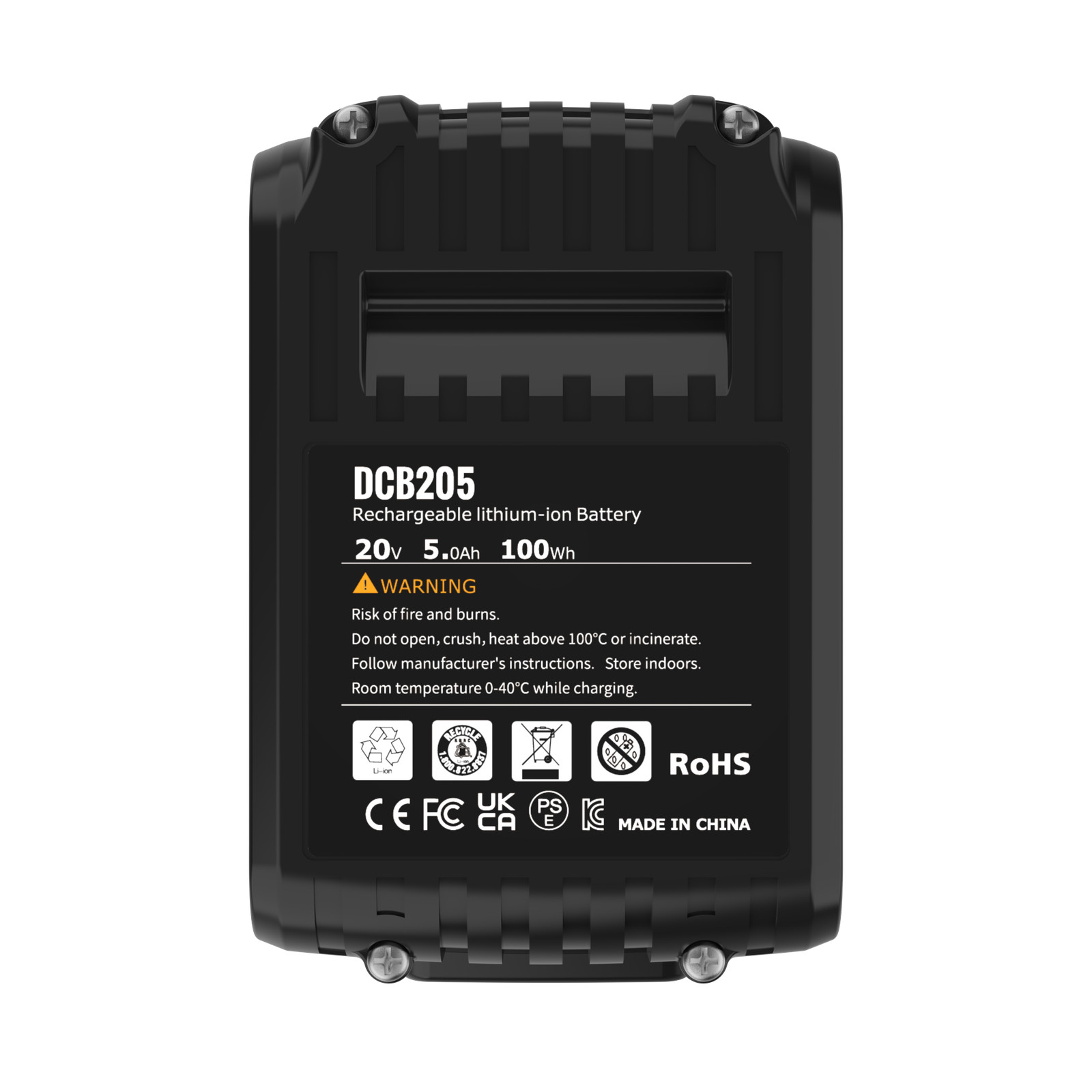 5.0AH Battery+220W USB-C Power Inverter For DeWalt 20V Max Lithium Ion DCB205-2