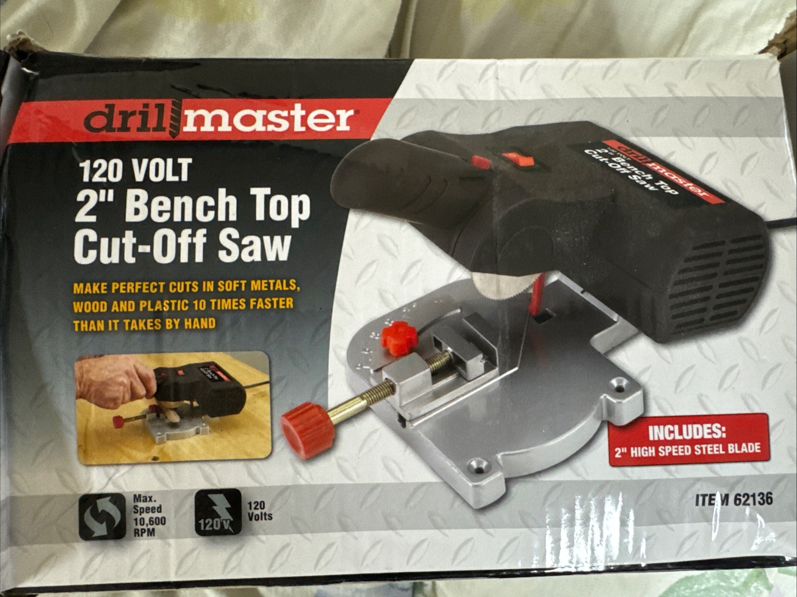 DrillMaster 120V 2&Prime; Bench Top Cut-Off Saw w/ blade – Item # 62136 | Used