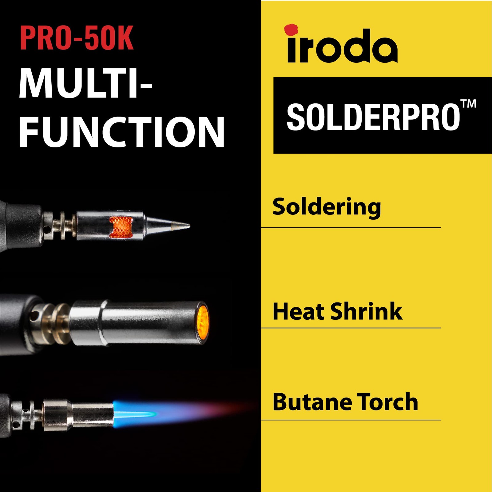 Wireless Butane Soldering Iron Kit | 4-in-1 Cordless 30-70W Pro Grade | 18s H…