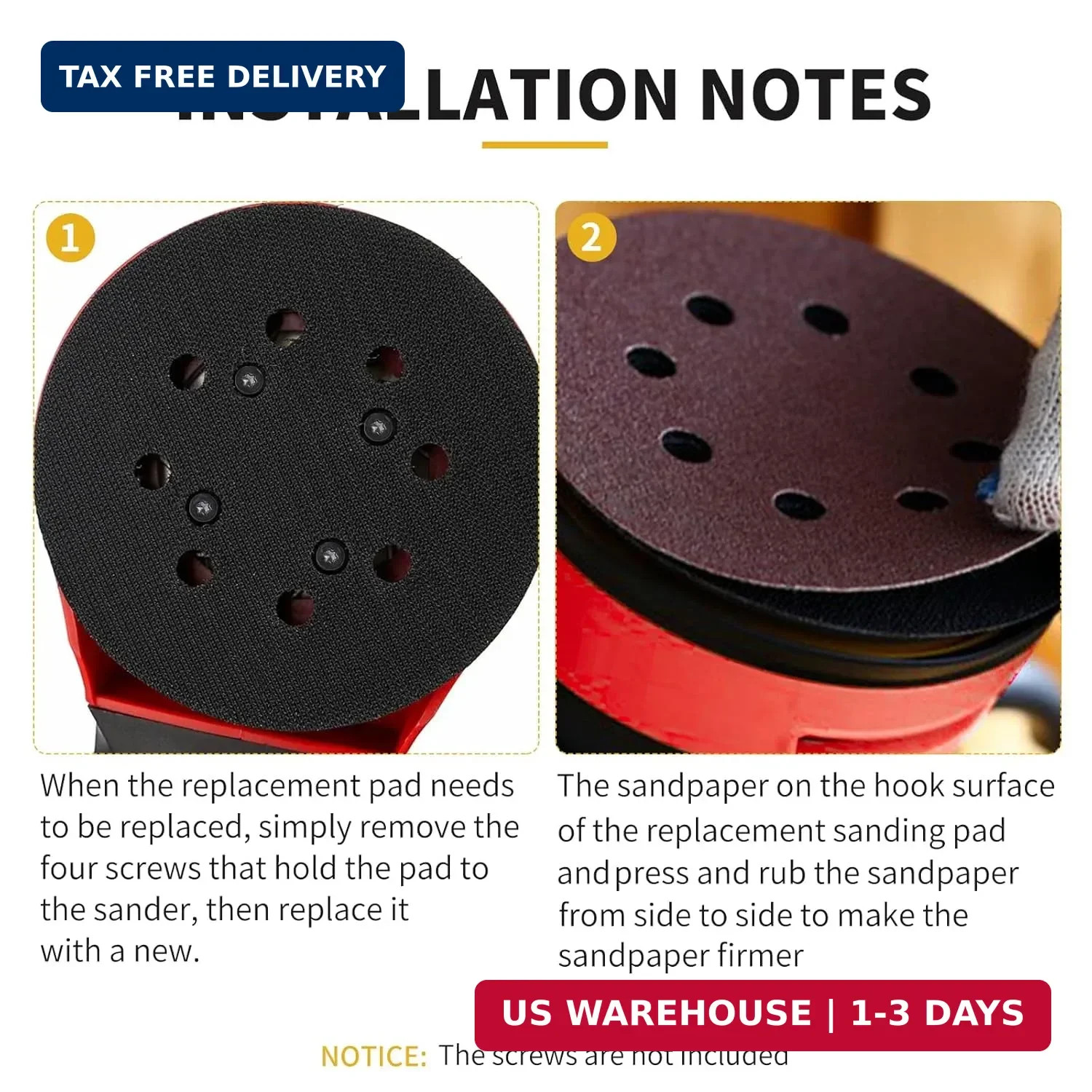 Sander Pad for Milwaukee, 2 Pack 5 Inch 8 Hole Orbital Sander Pad for Milwaukee