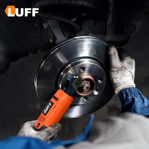 Cordless Ratchet Wrench 3/8 Inch 12V 50N.m 2000mAh 2 Batteries Fast Charger