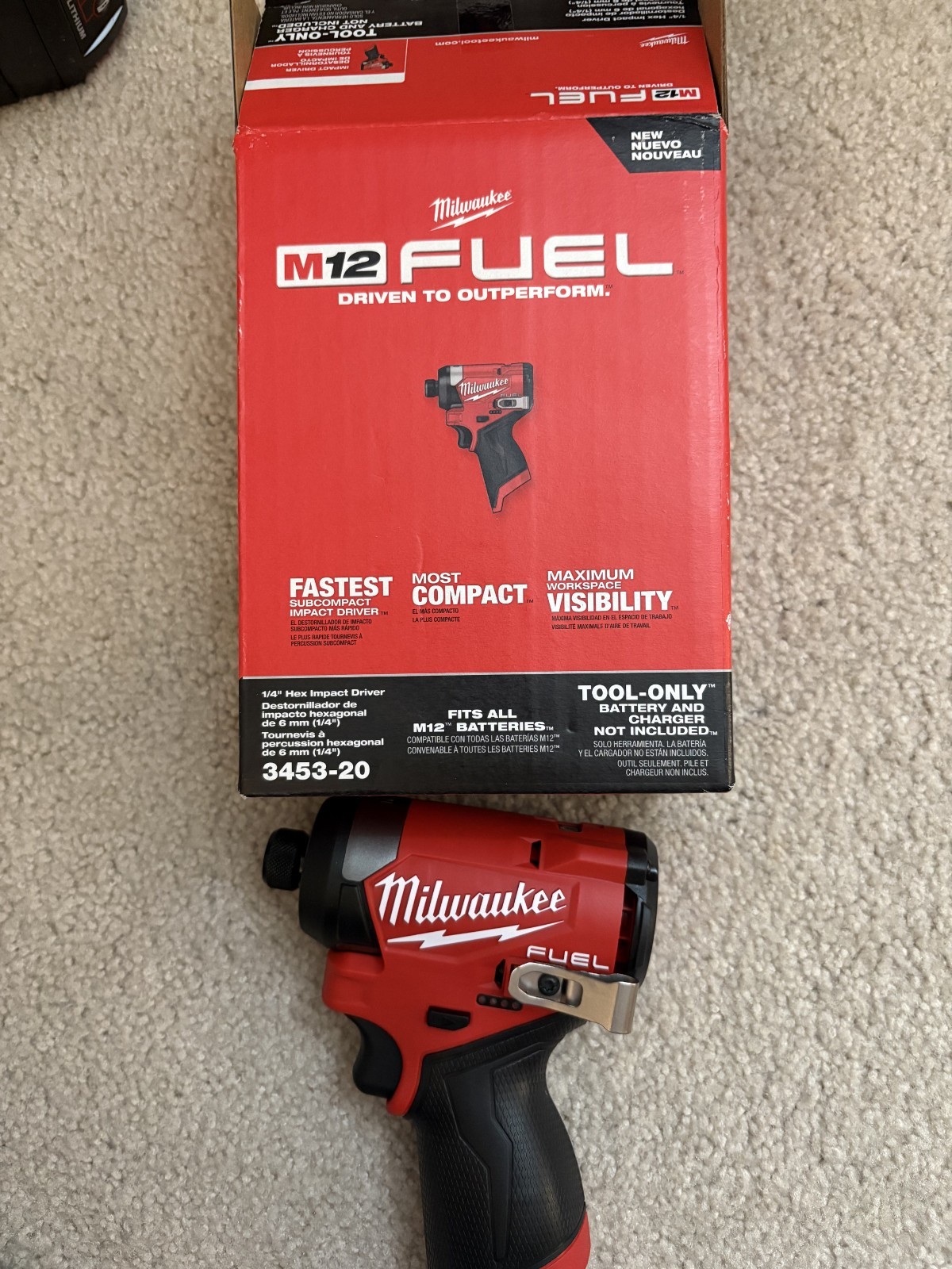 Milwaukee M12 3453-20 1/4&Prime; FUEL Hex Impact Drill/Driver (Tool Only)