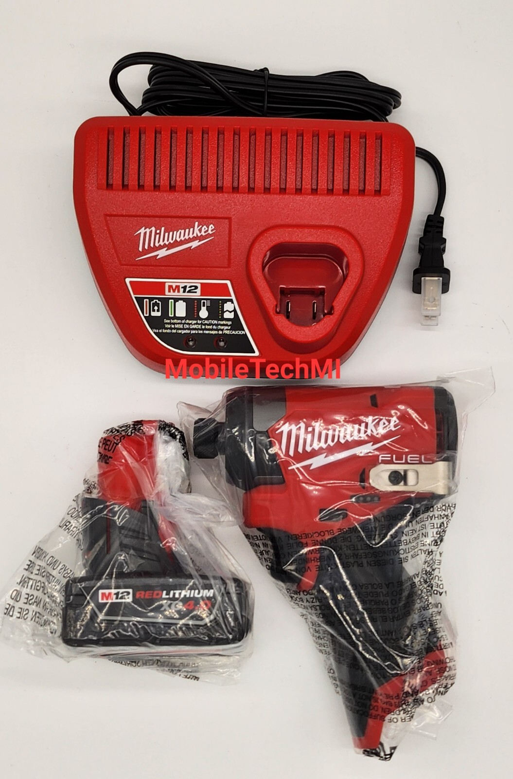 Milwaukee M12 FUEL 1/4&Prime; Impact Driver 3453-20+ 4.0Ah Battery Charger Kit GEN 3