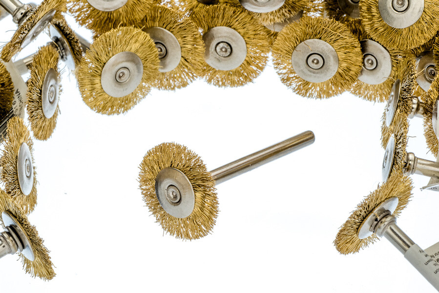12pc 3/4&Prime; Brass Wire Wheel Brushes Polishing Grinding Dremel Rotary Tool