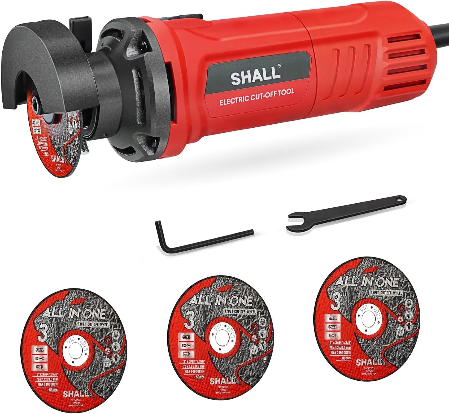 Versatile 3 Inch High-Speed Metal Cutter with Double Insulation Safety Tech