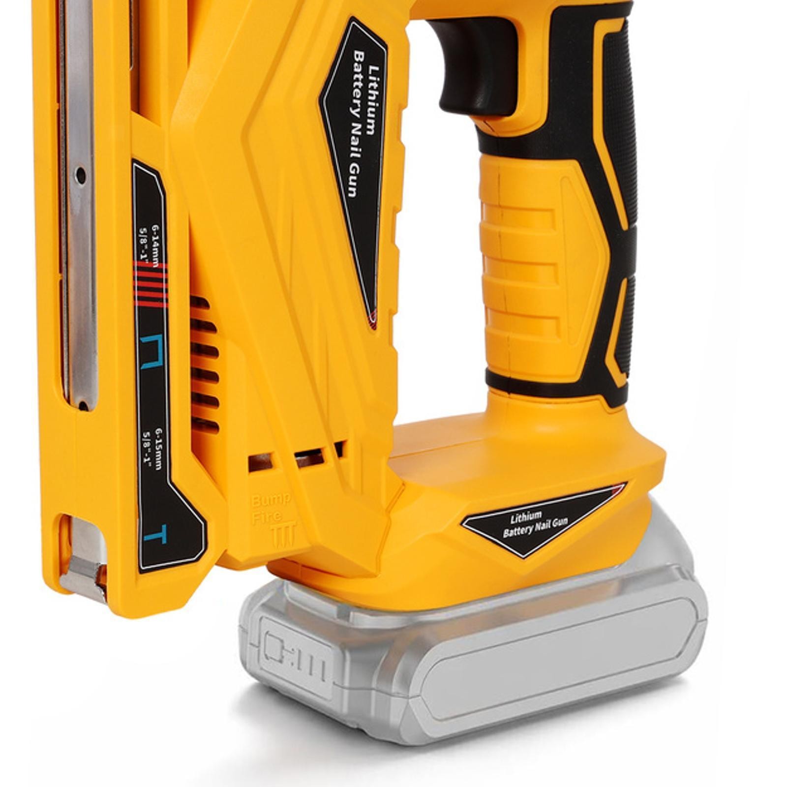 2-in-1 Cordless Brad Nailer and Stapler Powerful Nail Tool Battery Compatible