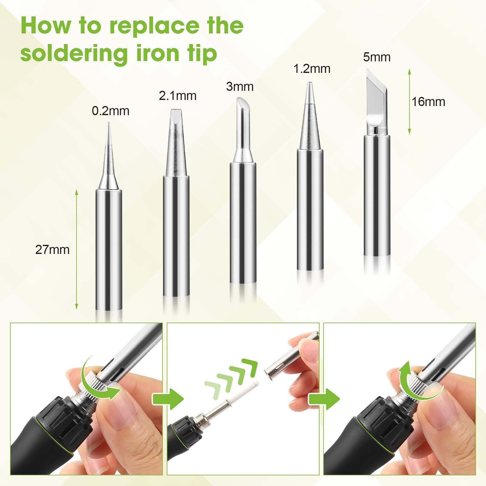 Soldering Iron Kit 100W Digital Display Adjustable Temperature with Accessories