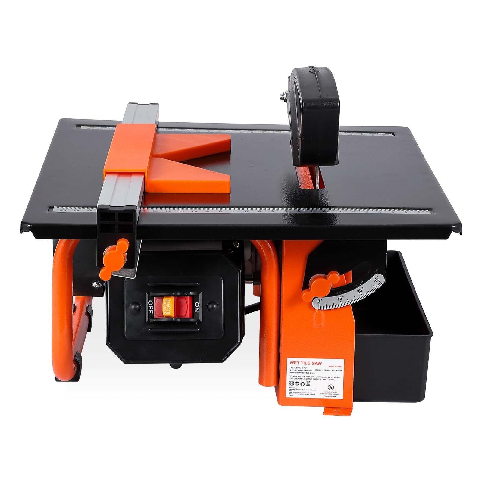 7in Wet Tile Saw 3450 RPM Bevel Cuts Tile From 0-45 Degrees Tile Cutter Wet Saw