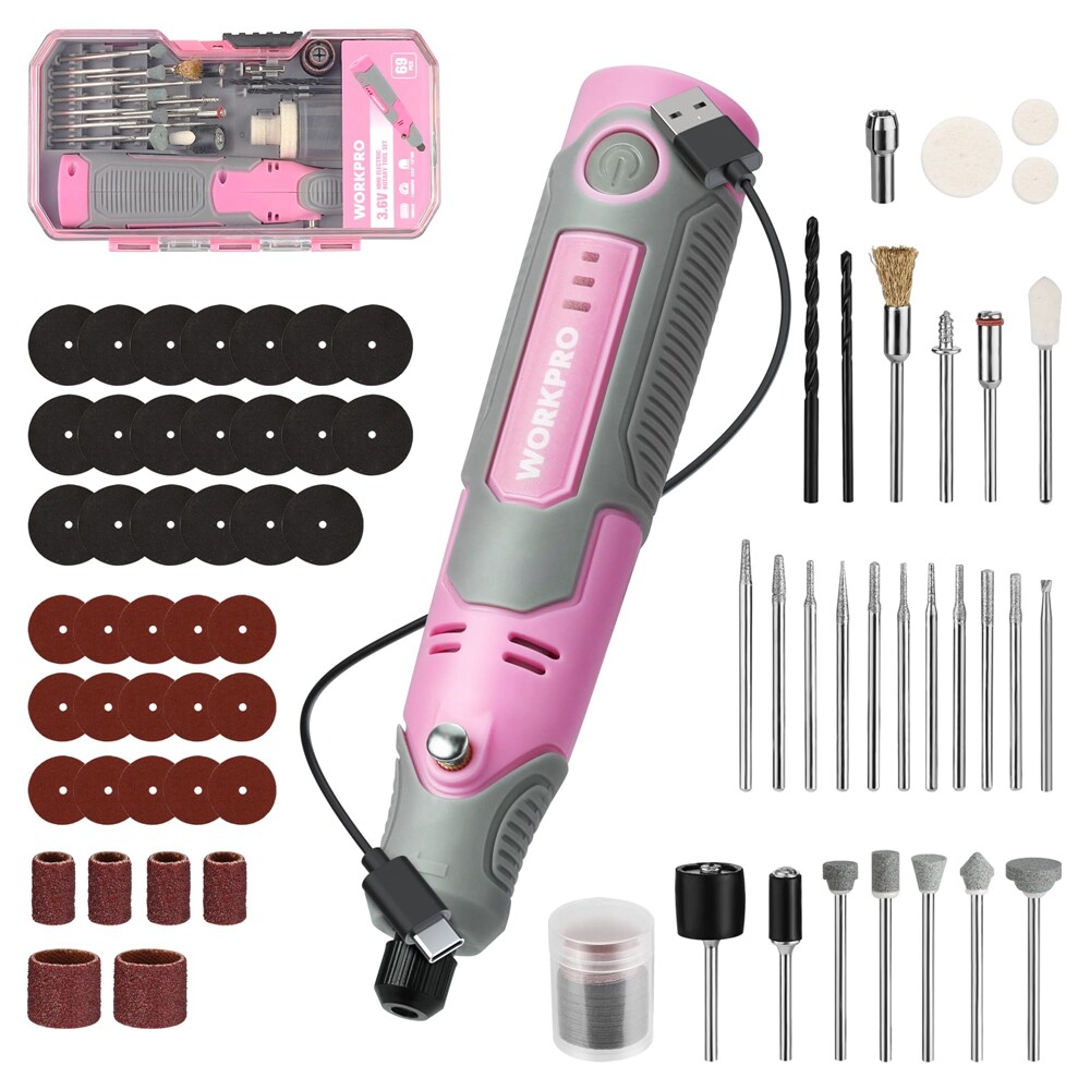3 Speeds Rechargeable Cordless Rotary Tool Kit Mini Rotary Tool 71pc Accessories