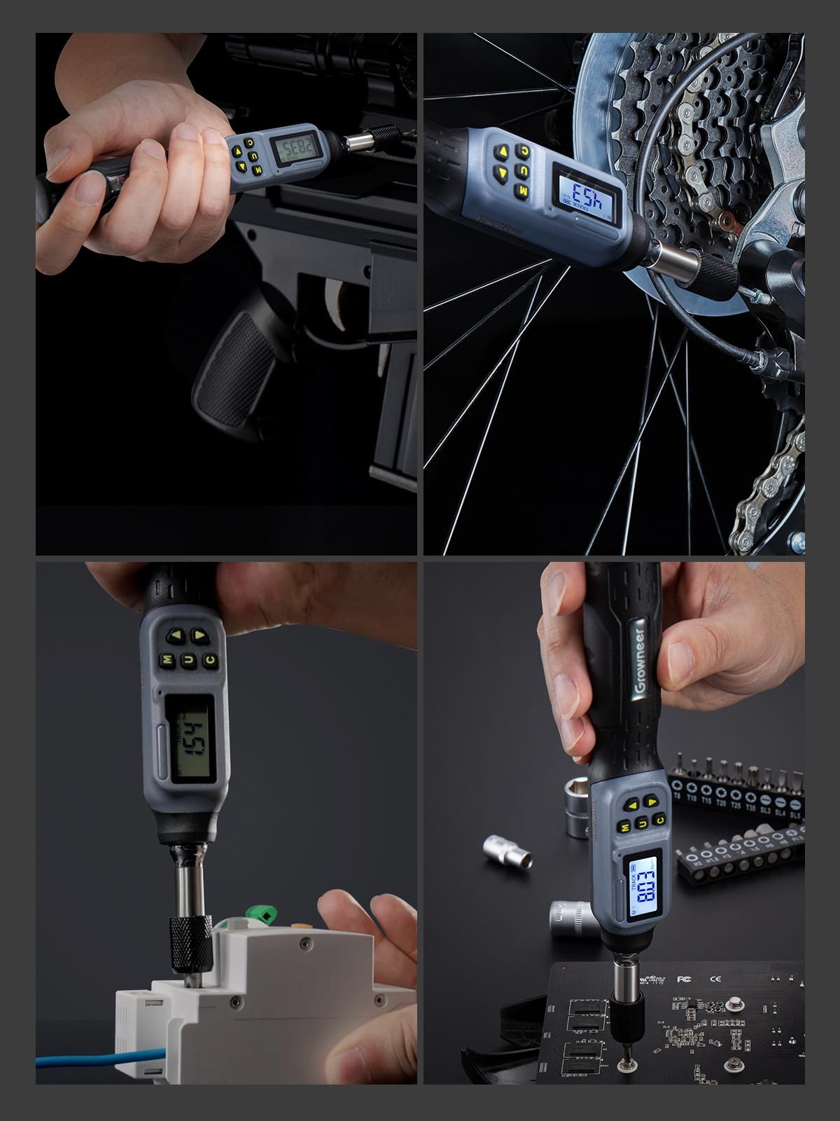 GROWNEER Digital Torque Screwdriver, 2.66-53.1 In-lbs/0.3-6 Nm, 1/4 » Black