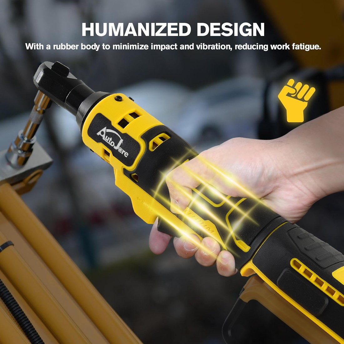 Electric Cordless Ratchet Wrench 3/8&Prime; for Dewalt 20V Max Battery 65 Ft-lbs