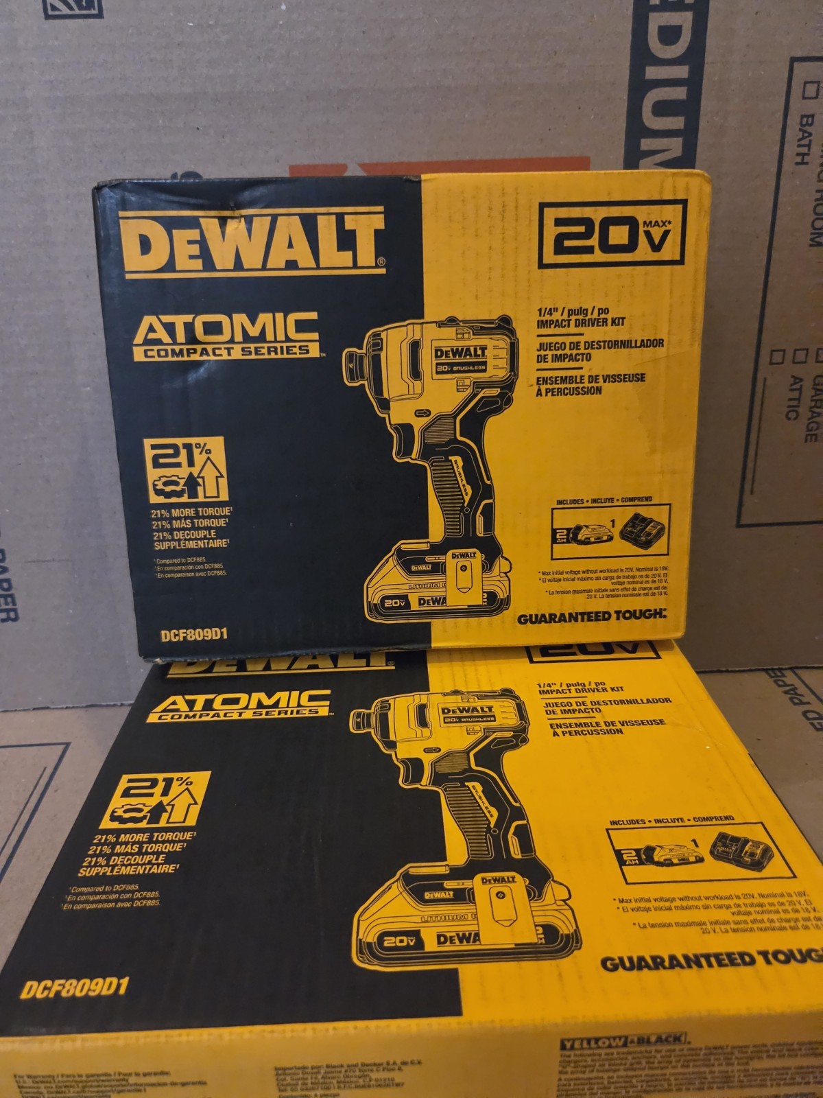 DEWALT ATOMIC 20V MAX Brushless 1/4 in Impact Driver Kit 2Ah/Charger DCF809D1