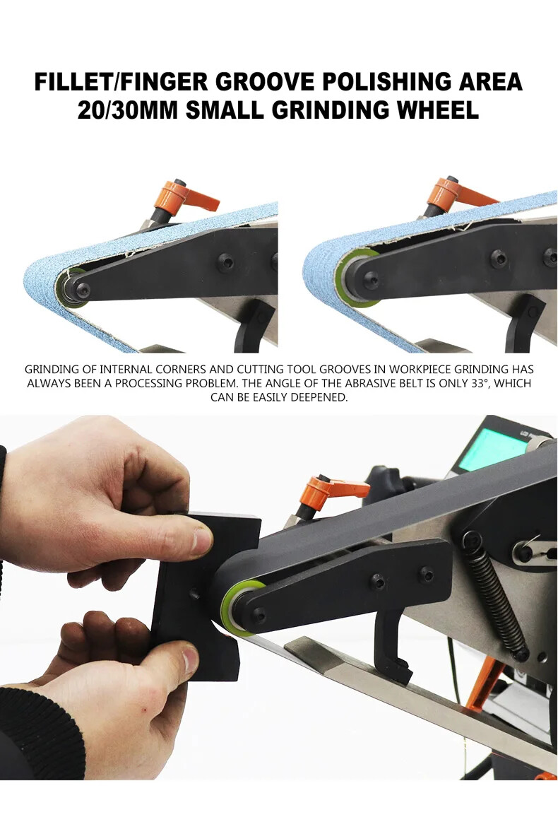 G-SI 220V/380V Electric Polishing Machine Mini Belt Sander Benchtop Belt Sander