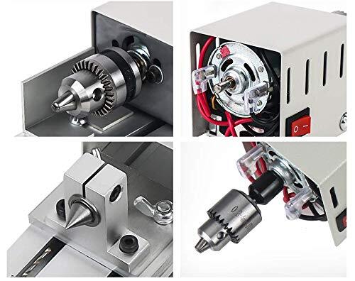 Mini Lathe Machine 12v24vdc 96w Mini Wood Lathe Milling Accessories For Diy Wood