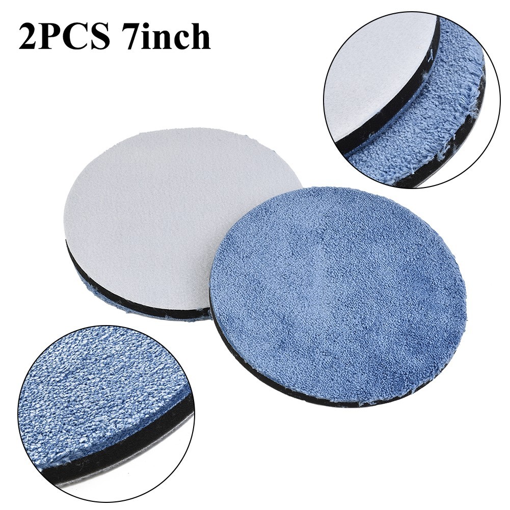2x 3/4/5/6/7inch Microfiber Polishing For Pads Buffing Pad Set For Car Polisher