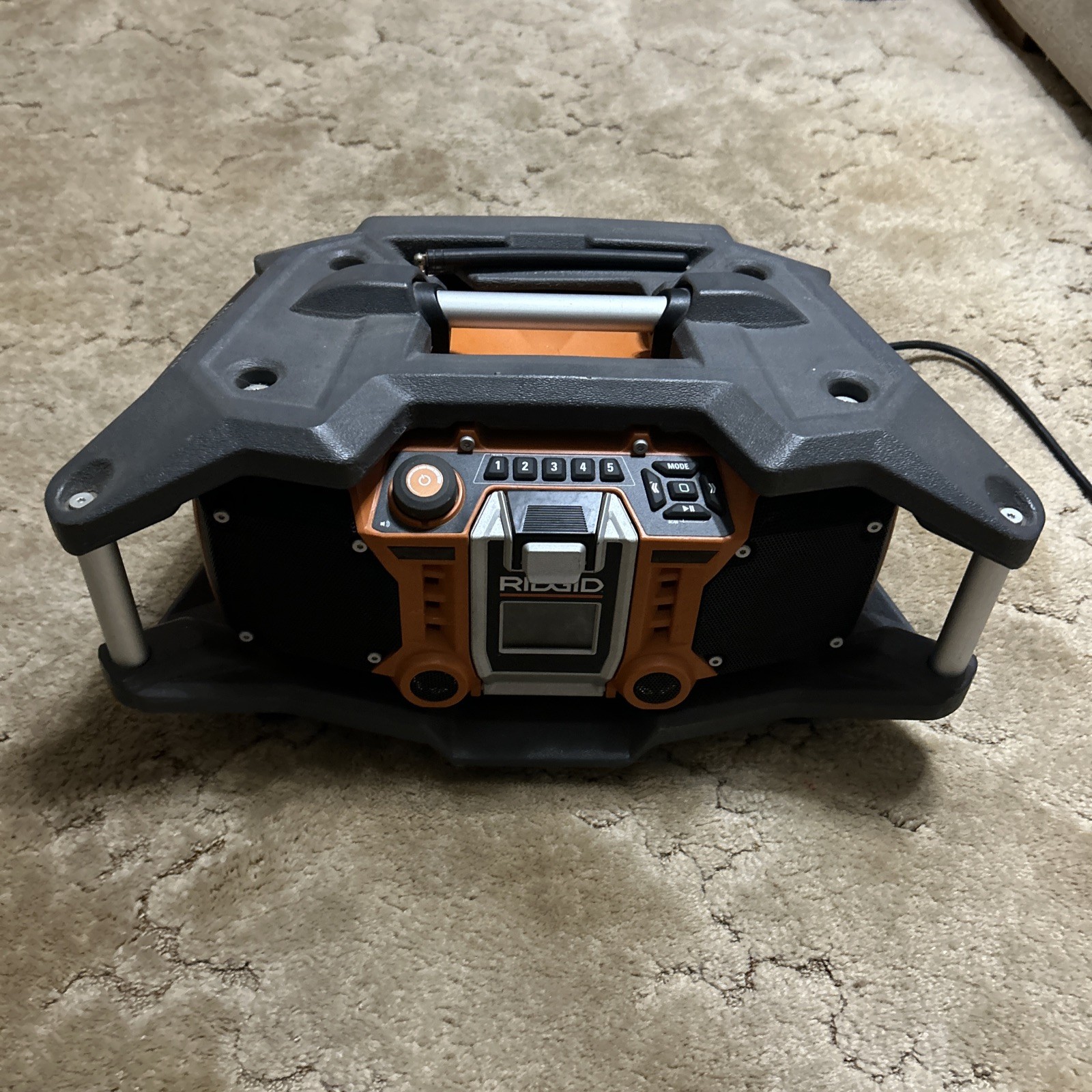 Ridgid R84082 18-Volt Jobsite Radio Boom Box Rugged Remote MP3
