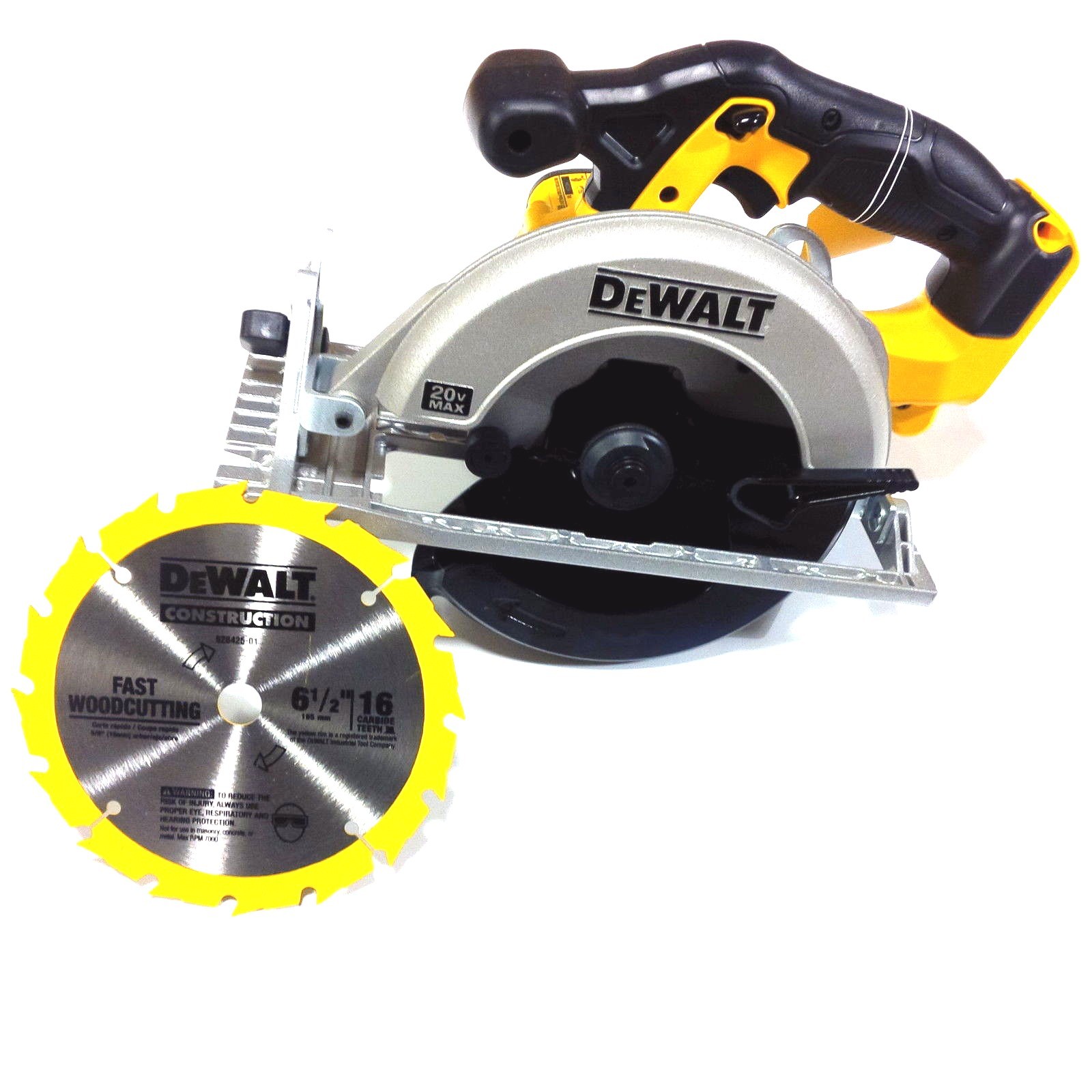 Dewalt DCS391 20V 6 1/2&Prime; Circular Saw, 1) DCB205 5.0 Battery, Charger 20 volt