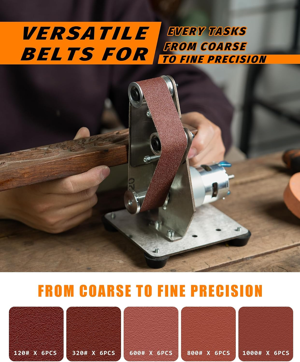Mini Belt Sander, Electric Small Sander Knife Sharpener, 5.1 »X6.7 »X7.5 » | Com