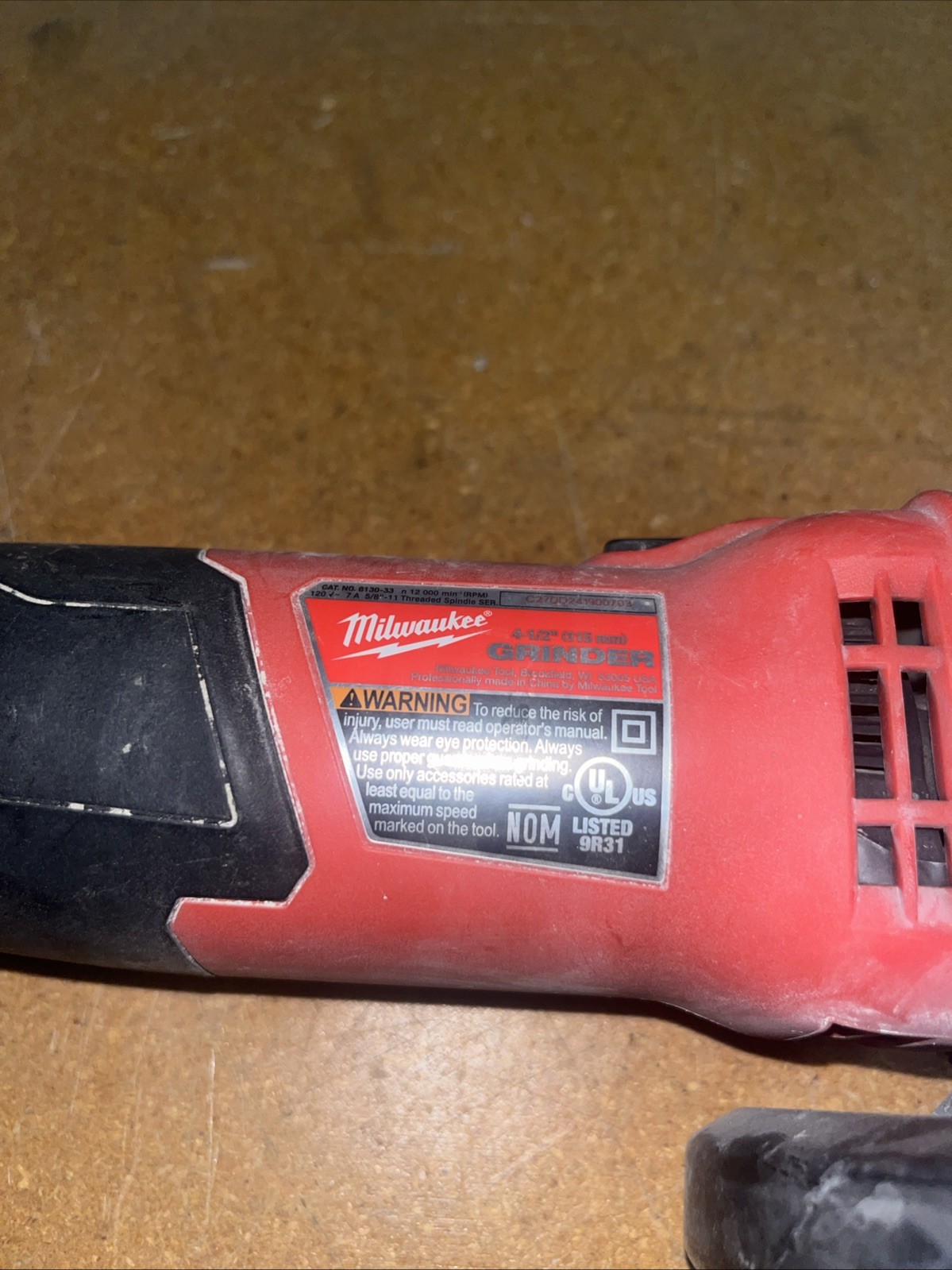 Broken Made In 2024 Milwaukee 6130-33 4-1/2&Prime; 7 Amp Small Angle Grinder 6041