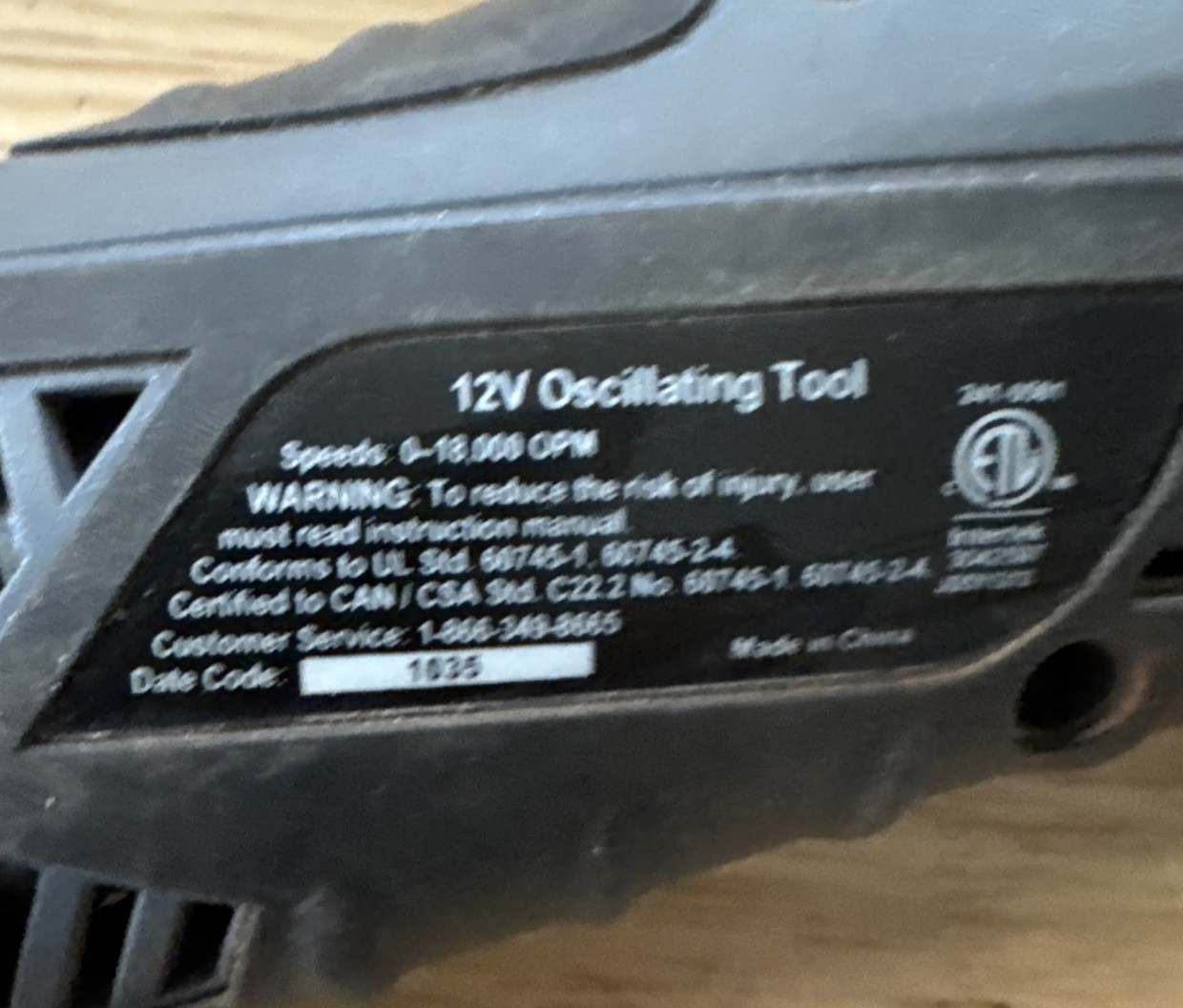 Performax Tool 12v Oscillating Tool B241-0501 No Charger