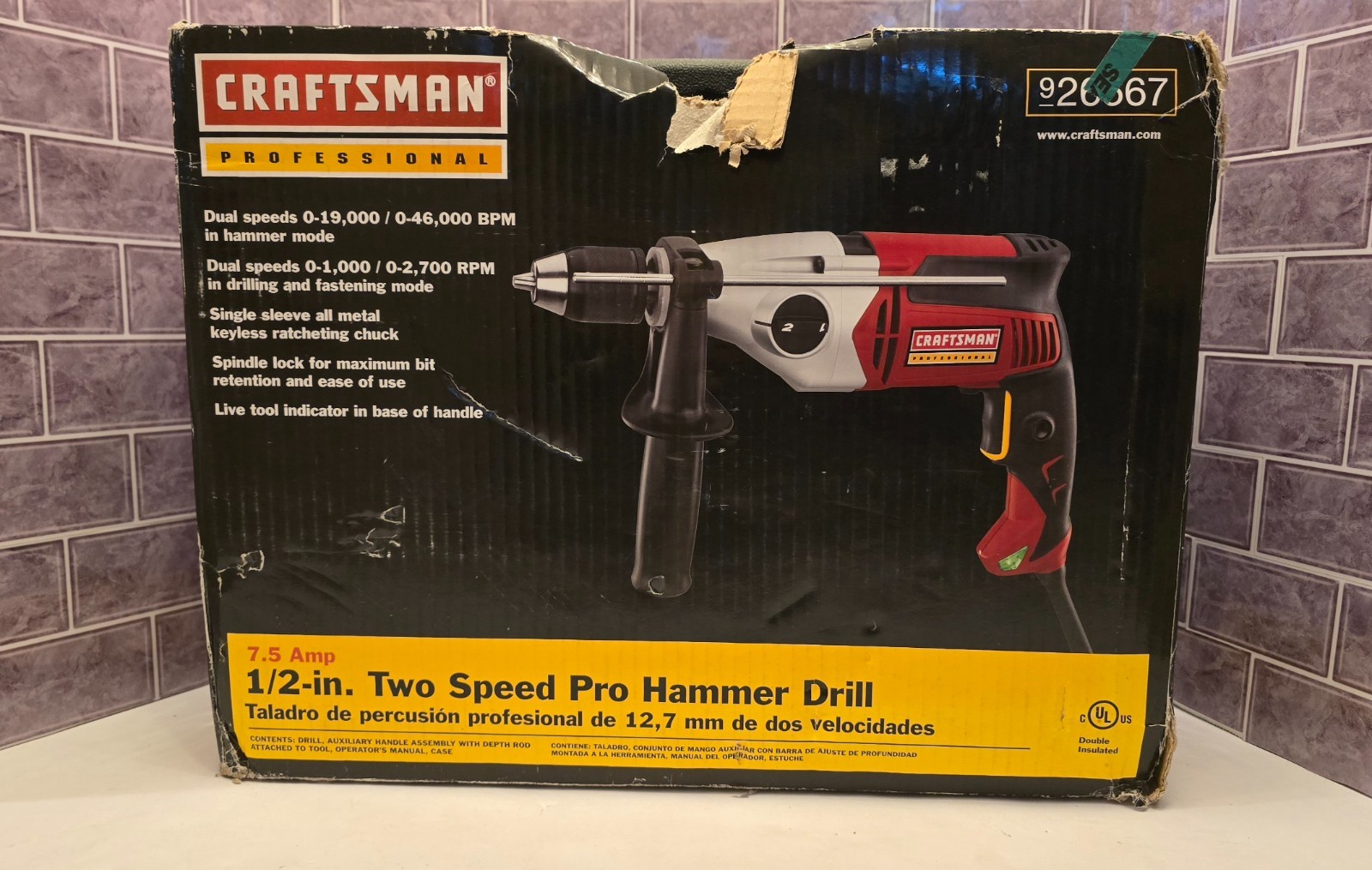 Craftsman Pro 1/2in 2 Speed Pro Hammer Drill *Factory Sealed*