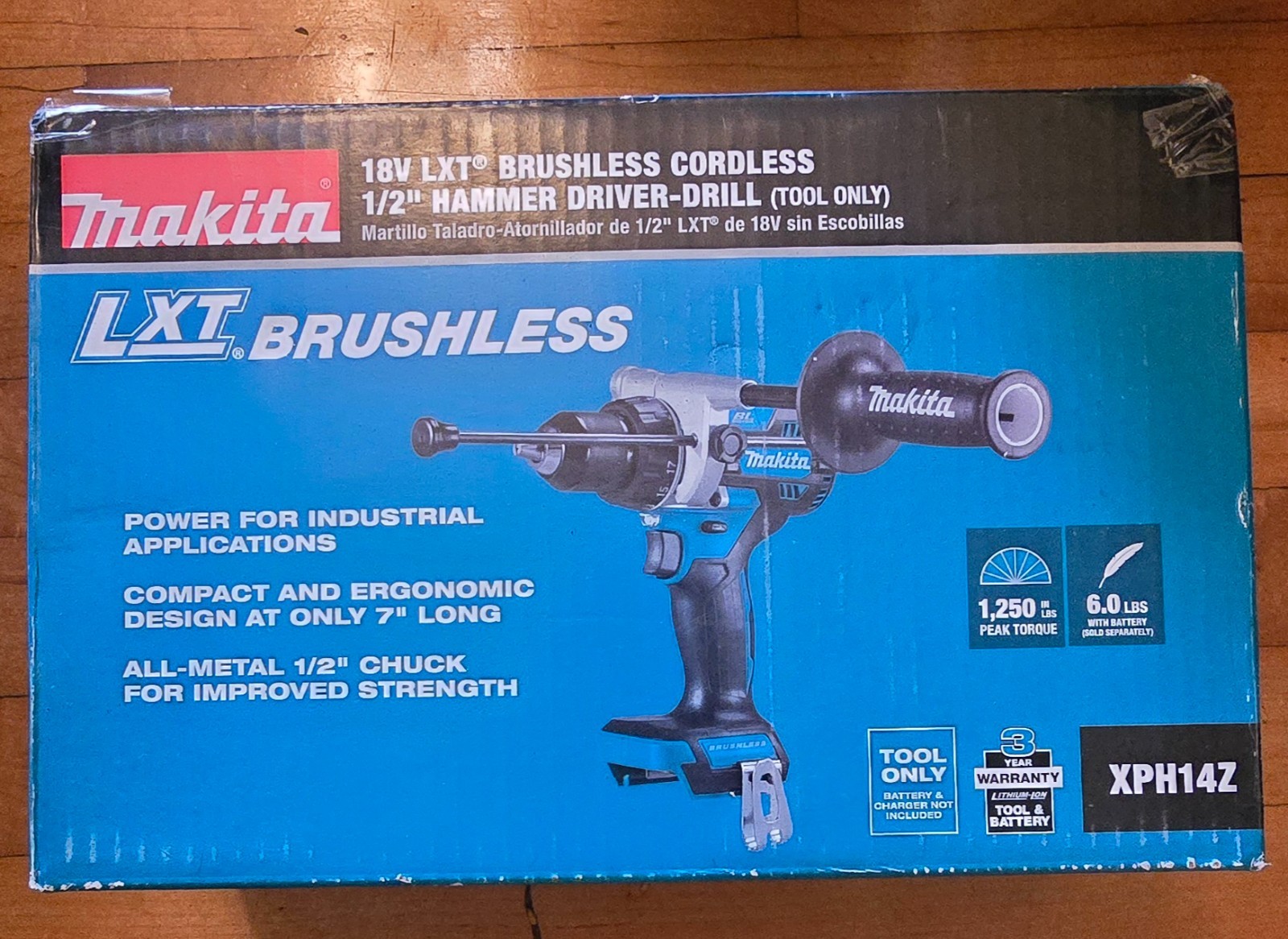 Makita XPH14Z 18 V Brushless Cordless Hammer Driver Tool Only Brand New