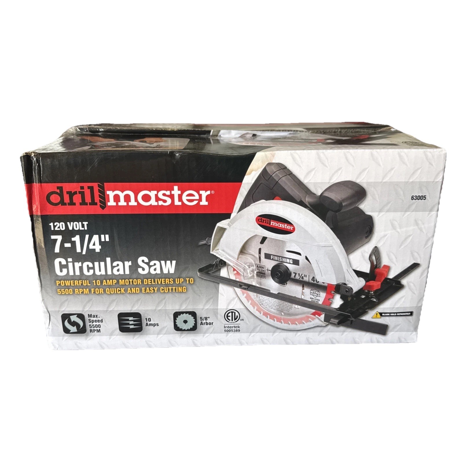 Drill Master 120 Volt 7 1/4&Prime; Corded Circular Saw 5500 Rpm 10 amp 5/8&Prime; NEW BOX