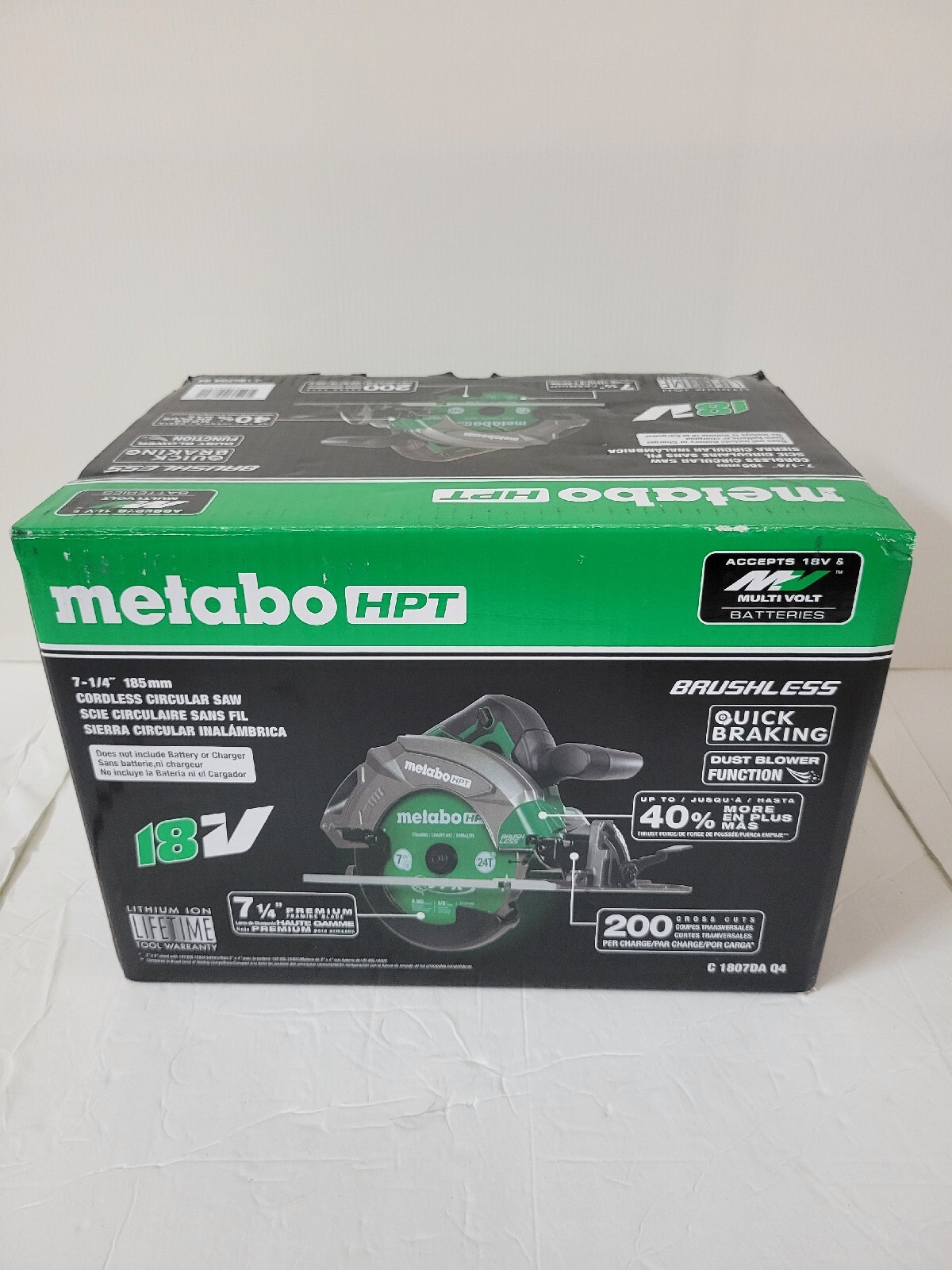Metabo HPT C1807DAQ4M 18V MultiVolt Li-Ion 7-1/4&Prime; Circular Saw (Tool Only) New