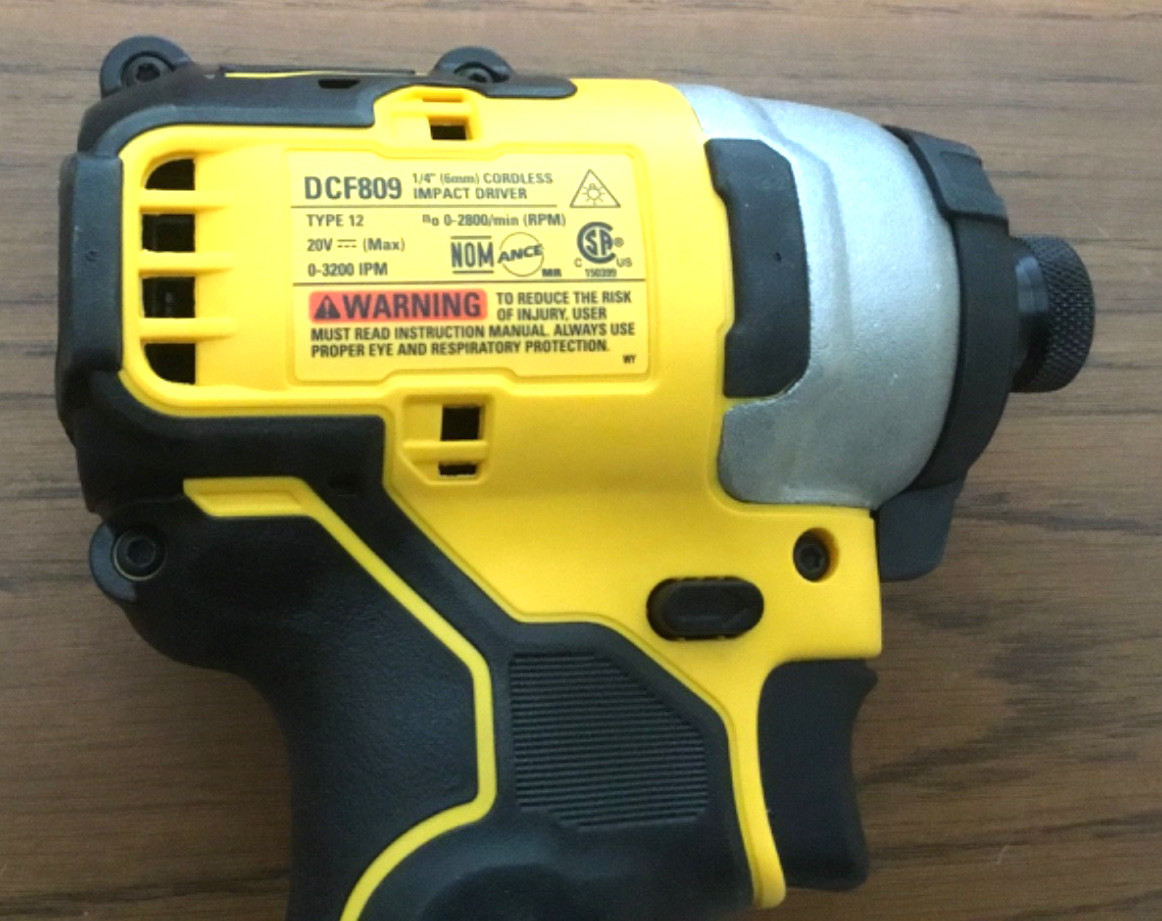 DEWALT DCF809 – 20V MAX ATOMIC Compact Brushless Impact Driver / 2025