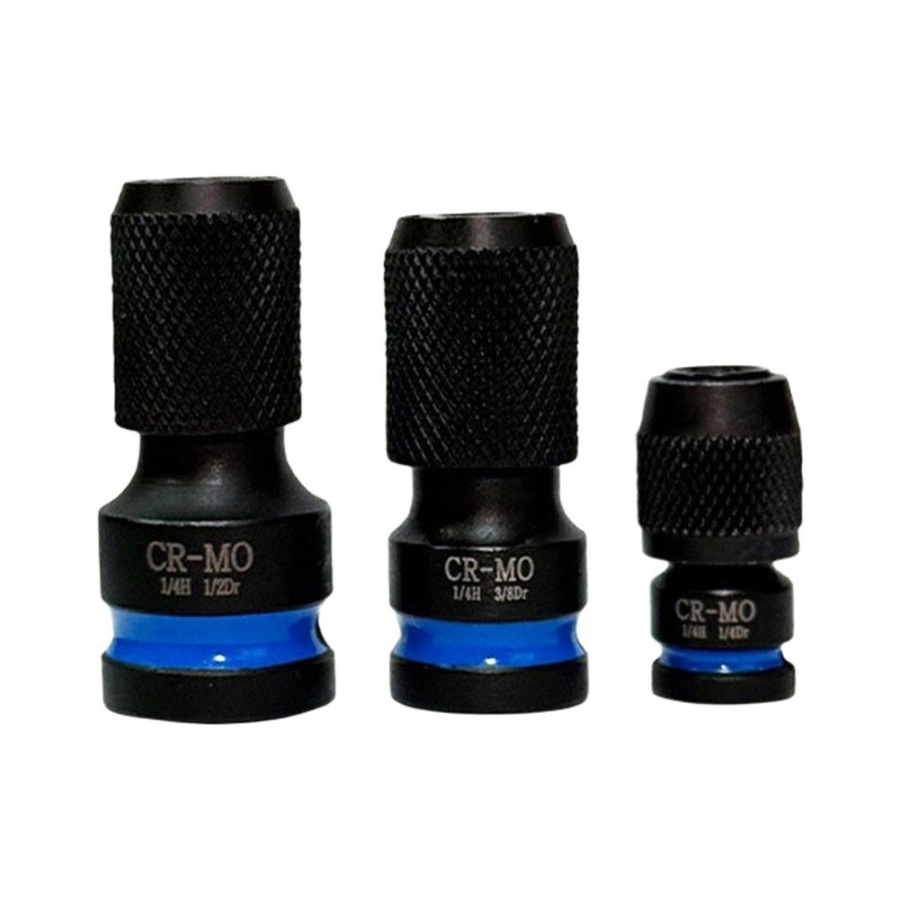 for Quick Release Bit Holders 6pcs Metal Set for 1/2 3/8 1/4 Inch Hex Shank