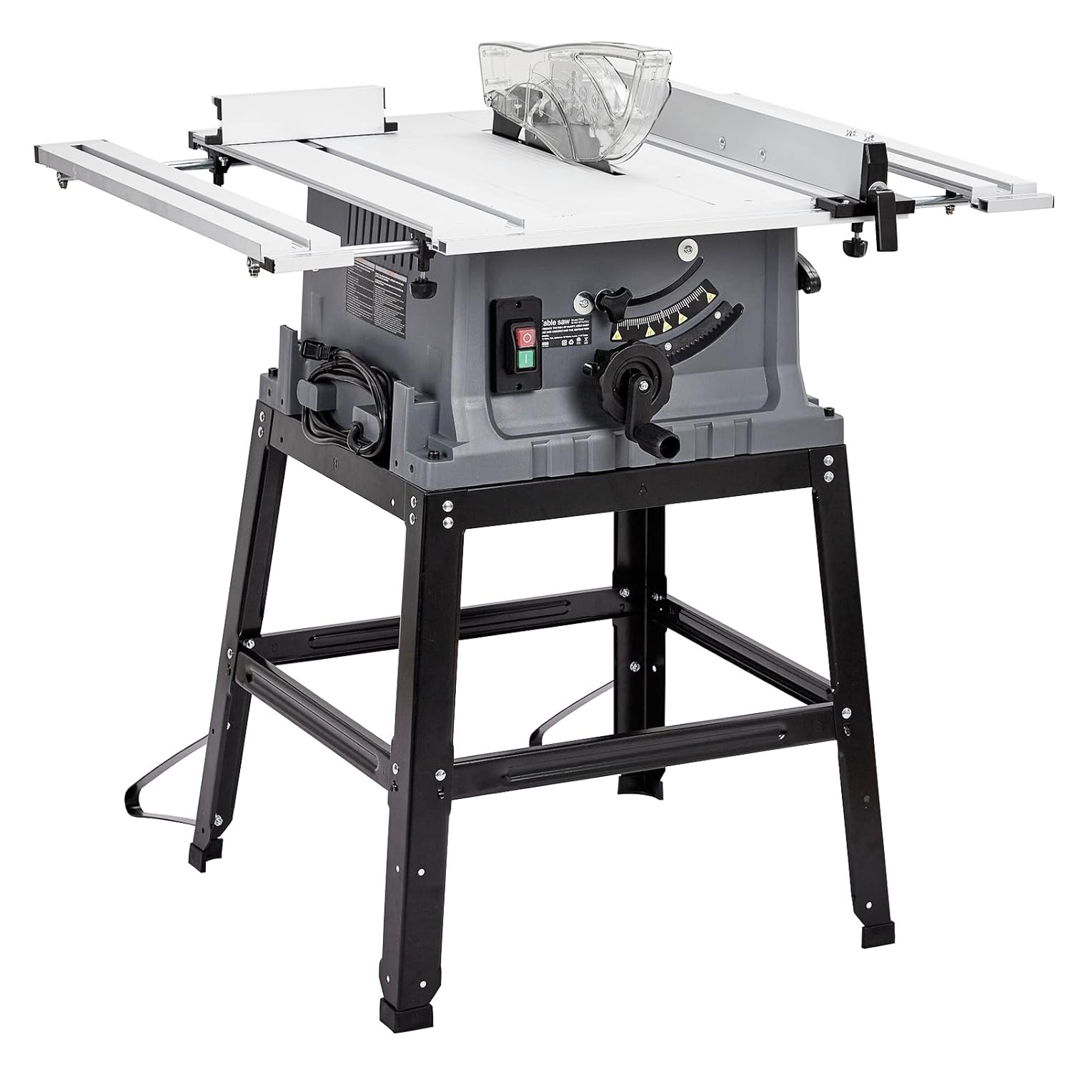 10 Inch Table Saw 5000 RPM 15 Amp, 90° Cross Cut and 45° Bevel Cut Capability