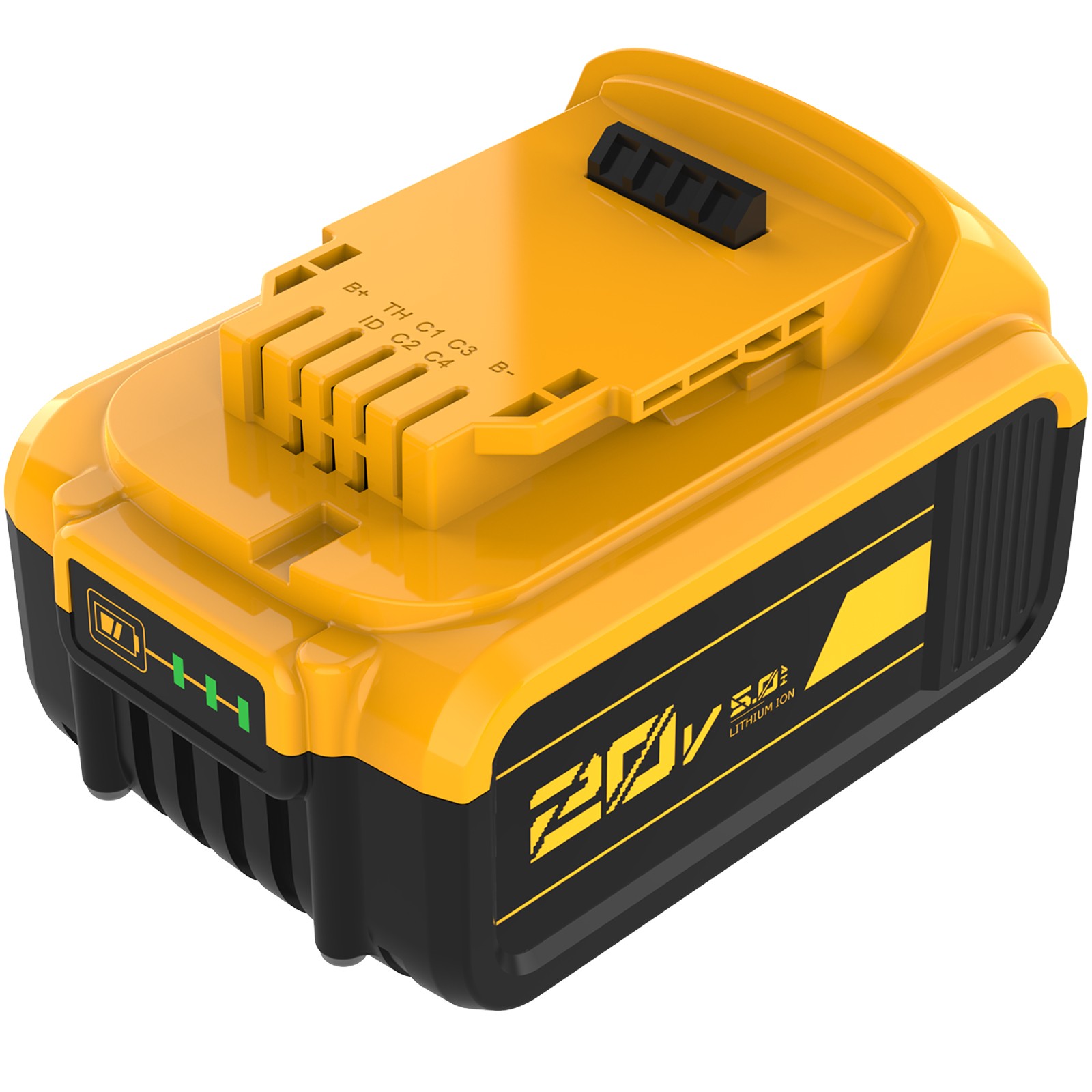 5.0AH Battery+220W USB-C Power Inverter For DeWalt 20V Max Lithium Ion DCB205-2