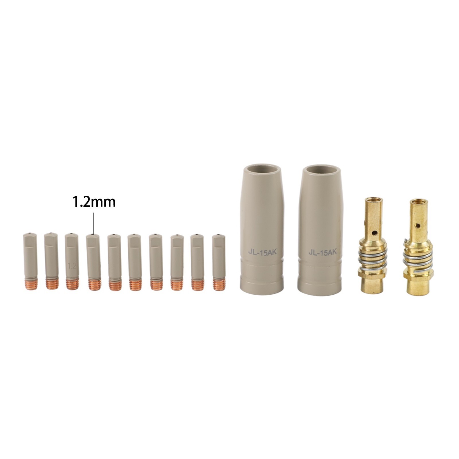 14pc Welding Nozzle Kit with 15AK Coating for Industrial and Automotive Welding