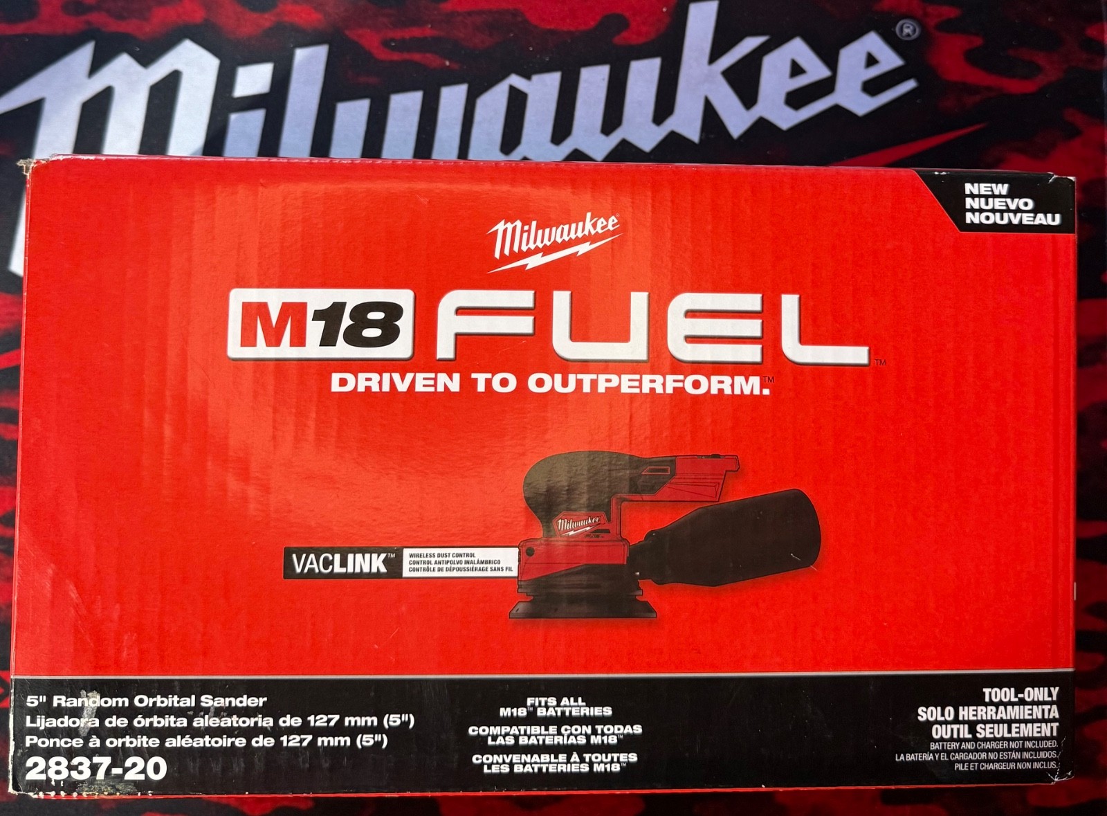Milwaukee M18 FUEL 5 in Random Orbital Sander (Tool Only) 2837-20 Retail $229