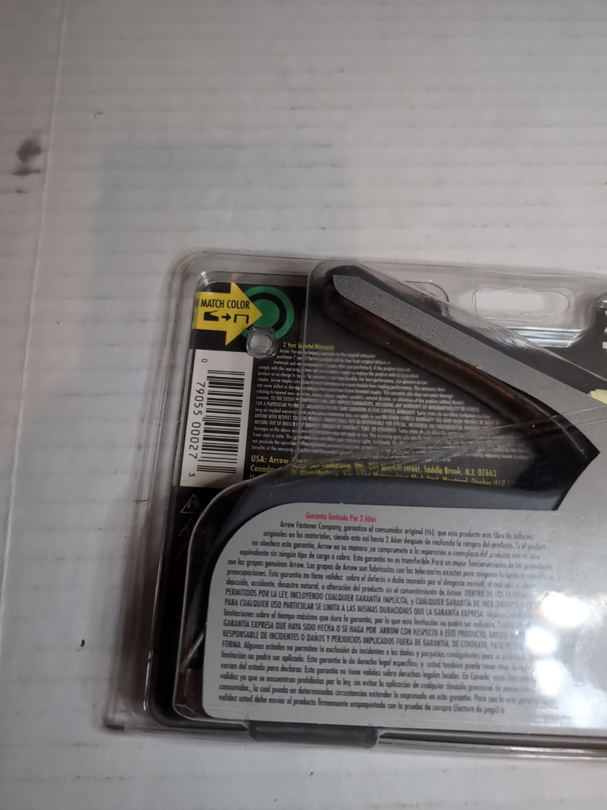 Arrow Light Duty Staple Gun Tacker T-27 Made In USA Gray New