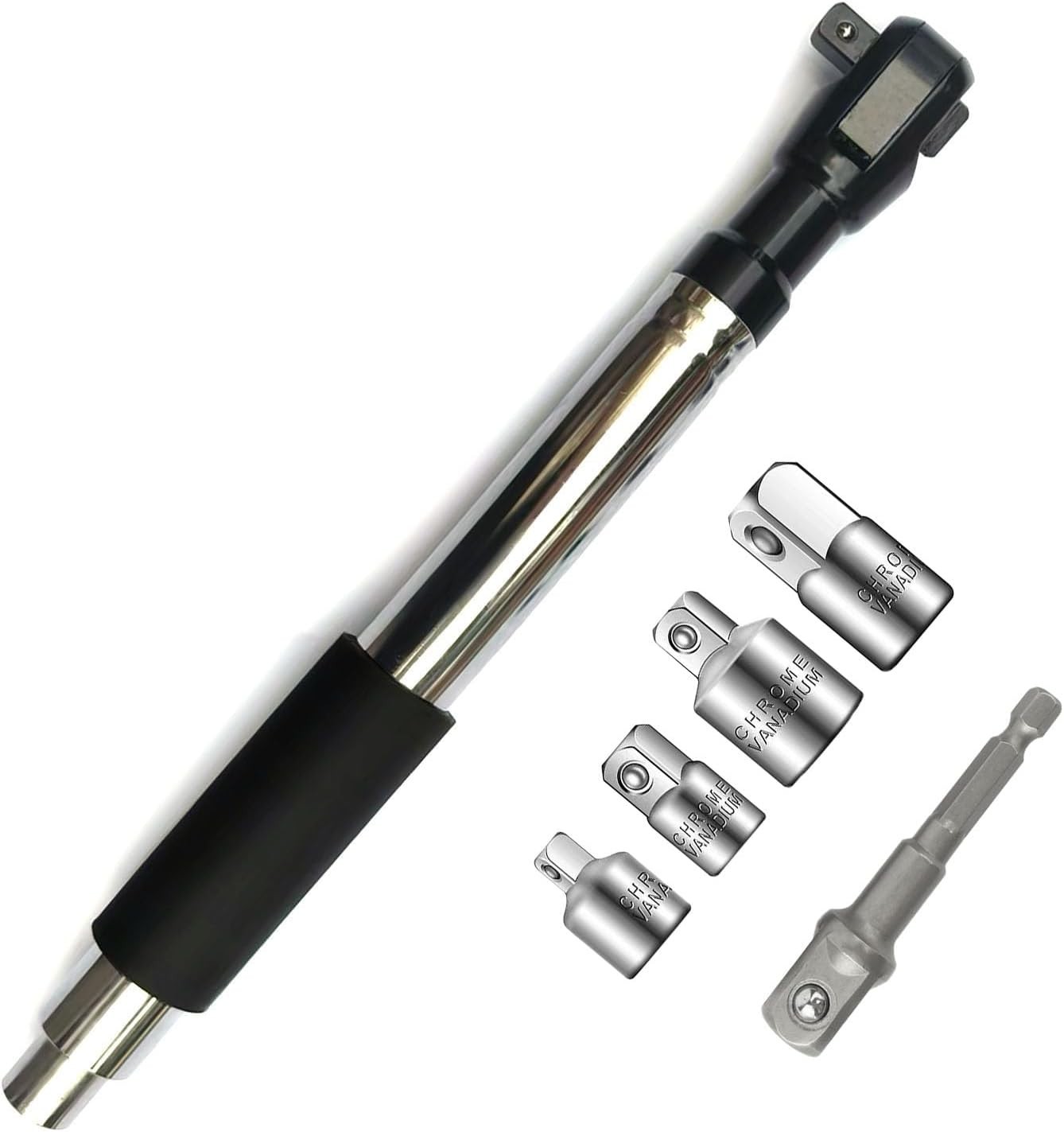 Offset Wrench Extender – 1/2&Prime; Drive Impact Wrench Adapter, Heavy-Duty Ratchet Ex
