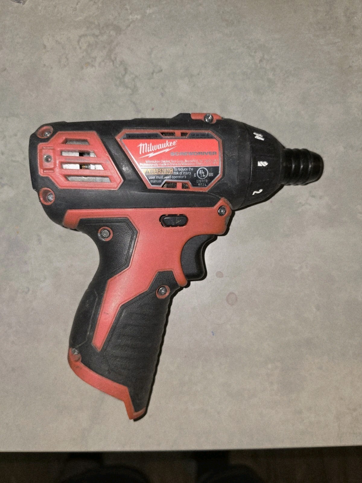 Milwaukee M12 2401-20 1/4 inch Cordless Hex Screwdriver *TESTED, TOOL ONLY