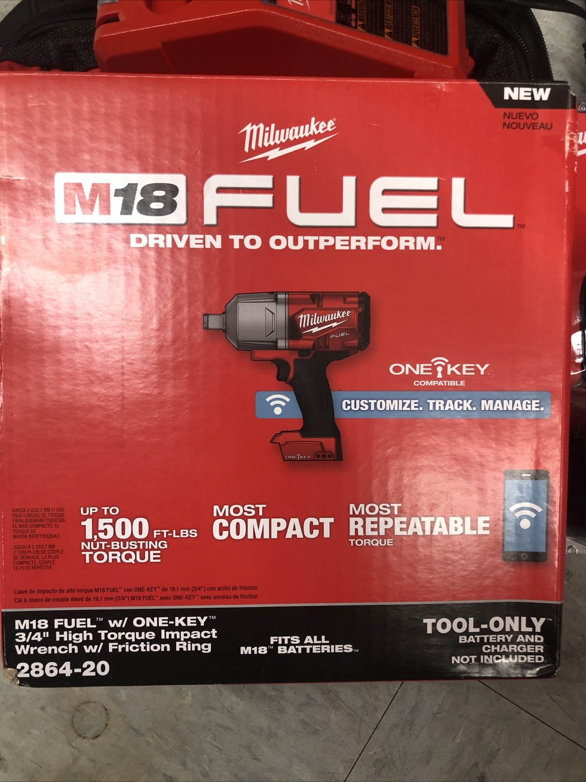 Milwaukee 2864-22 M18 FUEL 18V 3/4&Prime; High Torque Impact Wrench Kit